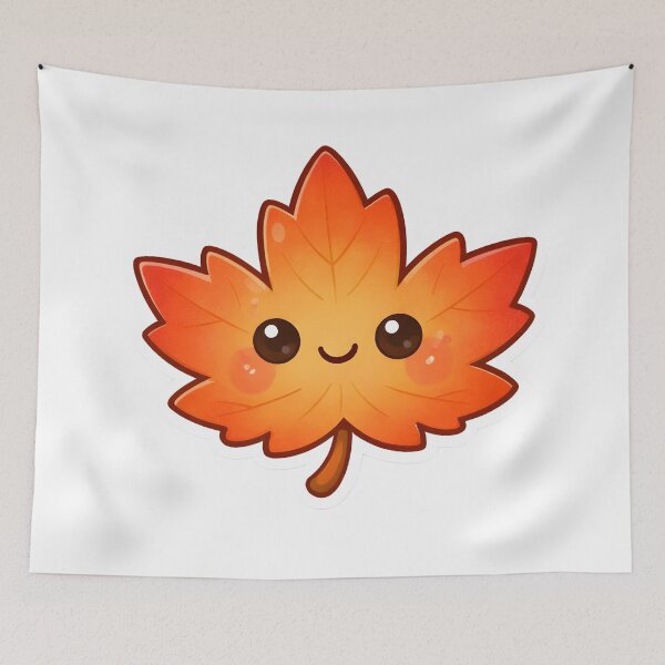 Item preview, Cute Kawaii Maple Leaf – Nature Lover Sticker designed and sold by DesignEG.