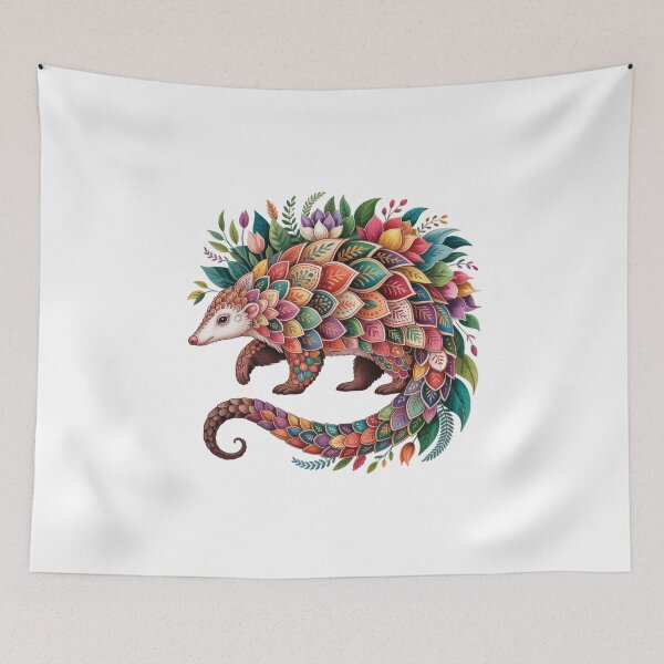 Item preview, Pangolin with Floral Patterns designed and sold by jkrphoto.