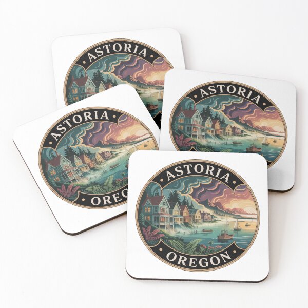 Item preview, Astoria Oregon: Waterfront Victorian Houses Badge designed and sold by CircinusStore.