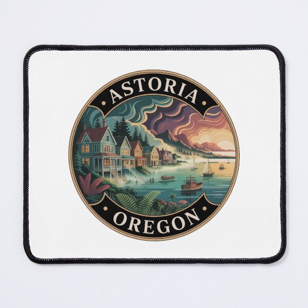 Item preview, Astoria Oregon: Waterfront Victorian Houses Badge designed and sold by CircinusStore.