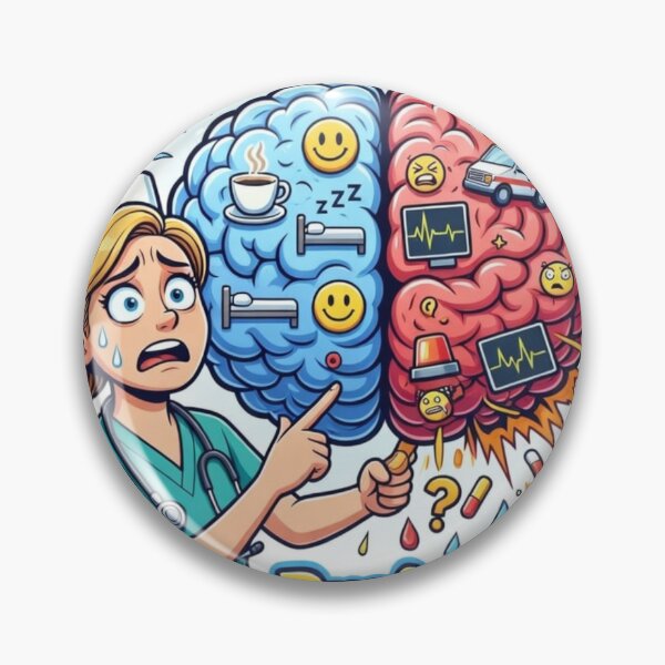 Item preview, Chaos Meter Fu Funny Nurse Brain Mode Sticker - Normal Human vs Medical Panic Modenny Nurse Sticker - ER Mode & Nursing Life Design designed and sold by fofo1973.