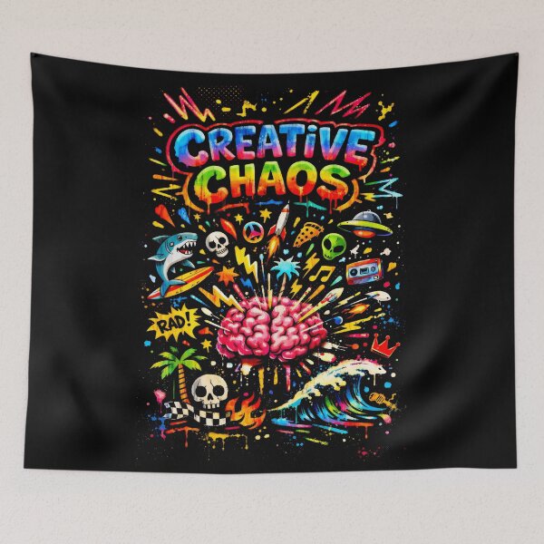 Item preview, Creative Chaos Graffiti Brain Street Art designed and sold by SplashTastic.