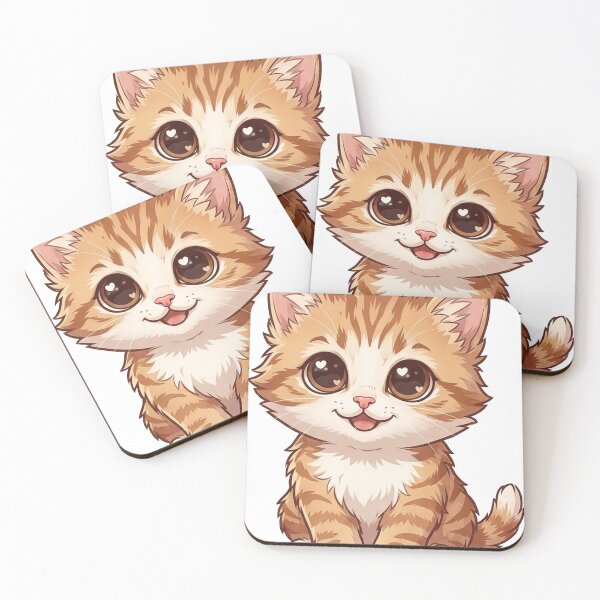 Item preview, Cute Adorable Pleading Kitten - Kawaii Ginger Cat Chibi Illustration designed and sold by Medisoultech.