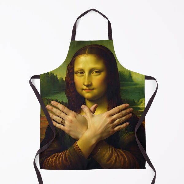 Item preview, Mona Lisa making the eagle gesture with hands designed and sold by Erlin Rudho.