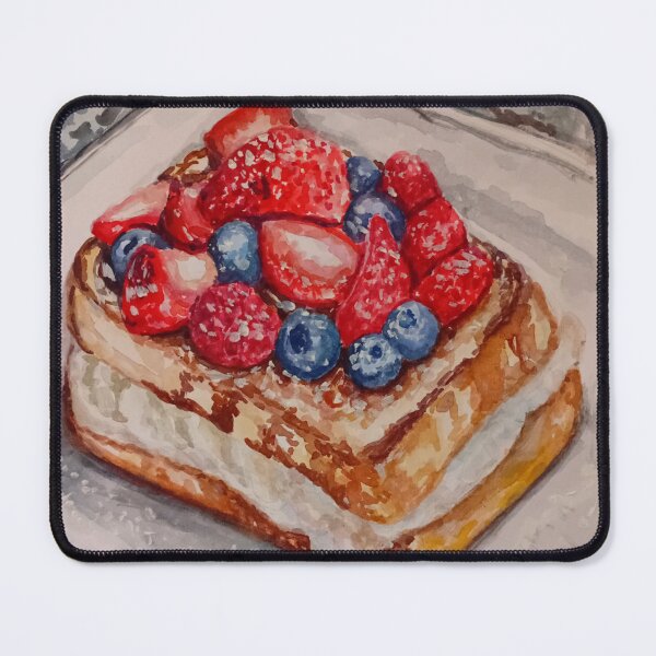 Item preview, Cream Cheese Stuffed French Toasts Watercolor food illustration designed and sold by happiartworks .