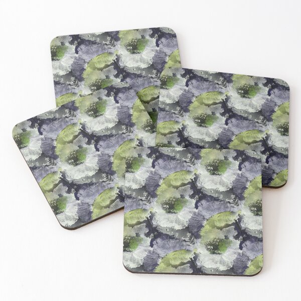 Item preview, Painterly White and Green Floral Abstract Pattern designed and sold by Artistestella.
