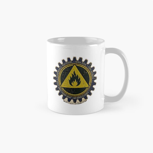 Item preview, Retro Industrial Flammable Warning Gear designed and sold by octozap.