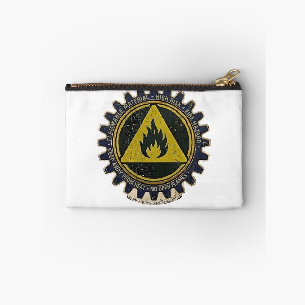 Item preview, Retro Industrial Flammable Warning Gear designed and sold by octozap.