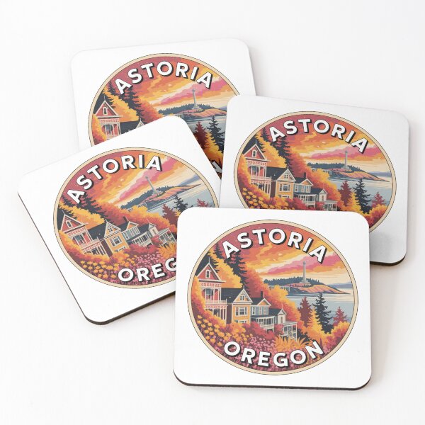 Item preview, Astoria Oregon: Autumn Hills & Column Badge designed and sold by CircinusStore.