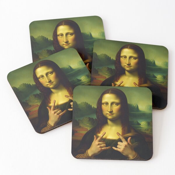 Item preview, Mona Lisa rocks, making gesture with hands designed and sold by Erlin Rudho.