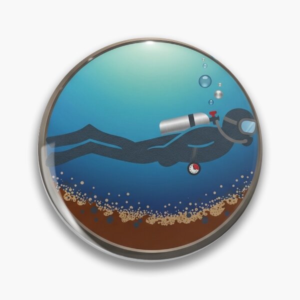 Item preview, Under Pressure – Minimalist Scuba Diver Ocean Depth Shirt designed and sold by Brinevex Co..