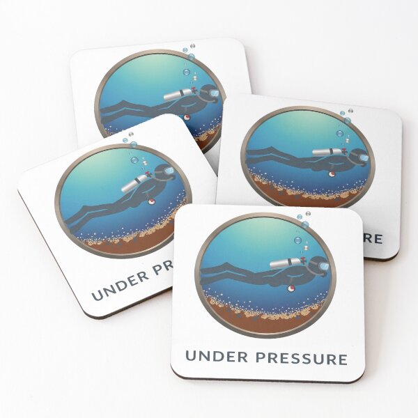 Item preview, Under Pressure – Minimalist Scuba Diver Ocean Depth Shirt designed and sold by Brinevex Co..
