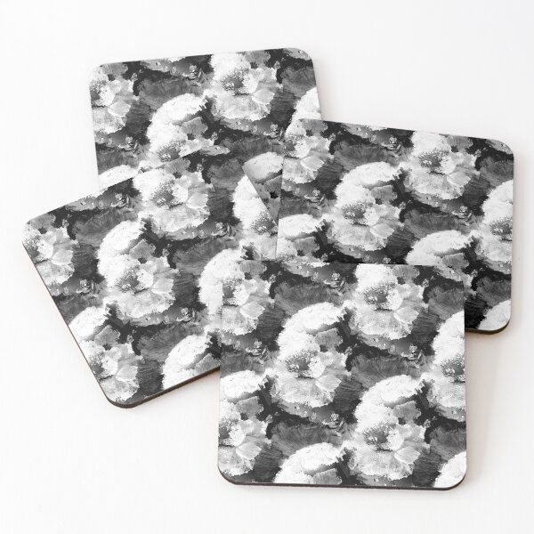 Item preview, Painterly Monochromatic Gray Floral Abstract Pattern designed and sold by Artistestella.