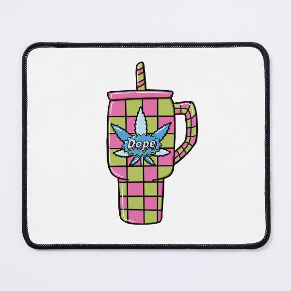 Item preview, Dope Weed Tumbler Cannabis Checkerboard Stoner Girl Art designed and sold by MycoMindsMedia.