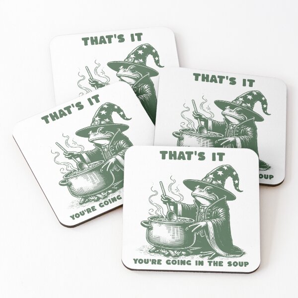 Item preview, You're Going in the Soup, Wizard Frog, Funny Cottagecore, Witchy Humor designed and sold by BrandyFreika.