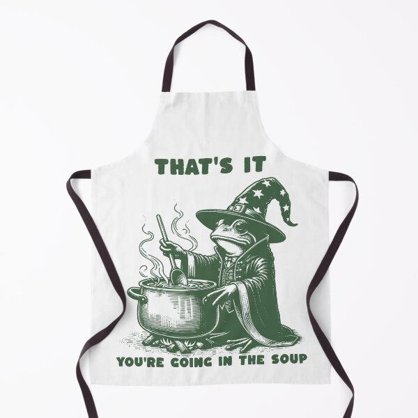 Item preview, You're Going in the Soup, Wizard Frog, Funny Cottagecore, Witchy Humor designed and sold by BrandyFreika.