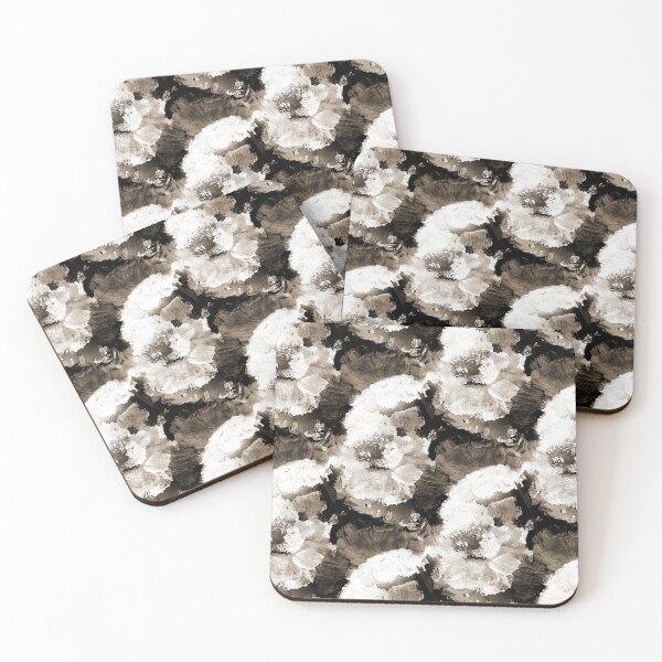 Item preview, Painterly Monochromatic Beige Brown Floral Abstract Pattern designed and sold by Artistestella.