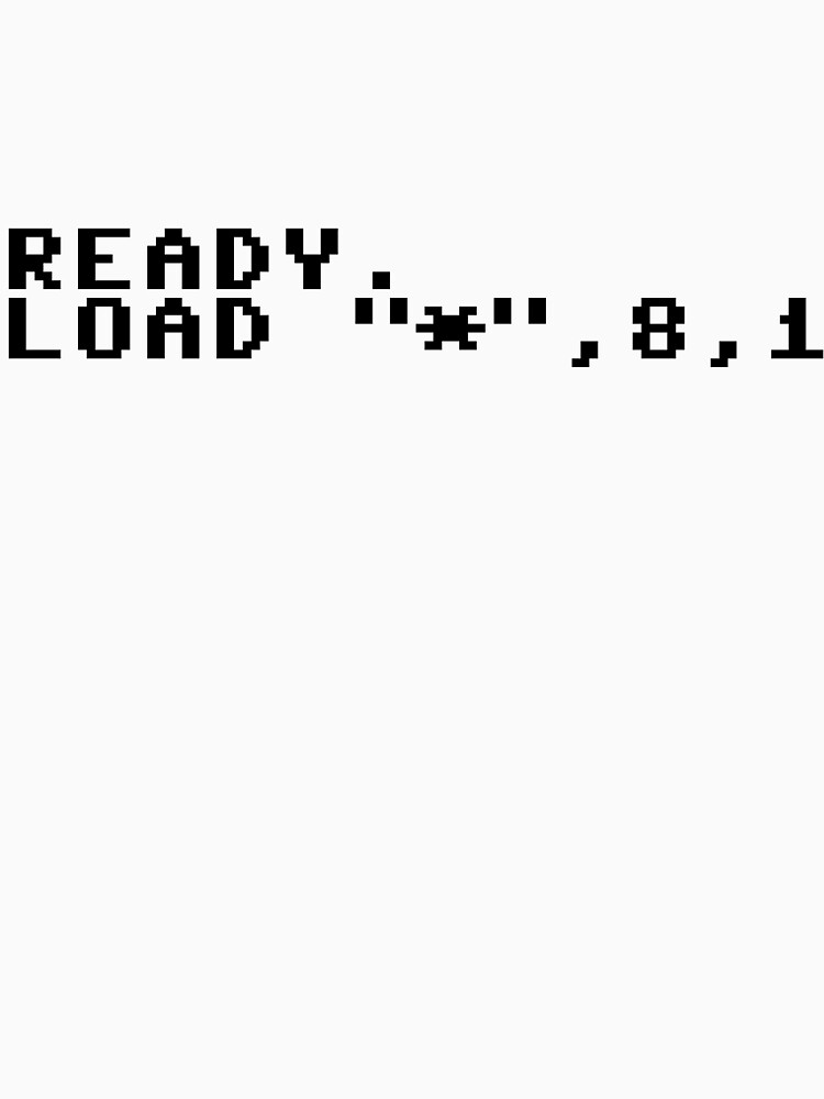 Thumbnail 7 of 7, Essential T-Shirt, Ready. Load "*", 8,1 (C64) designed and sold by haas-shop.