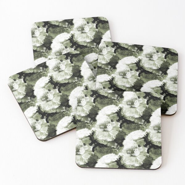 Item preview, Painterly Monochromatic Green Floral Abstract Pattern designed and sold by Artistestella.