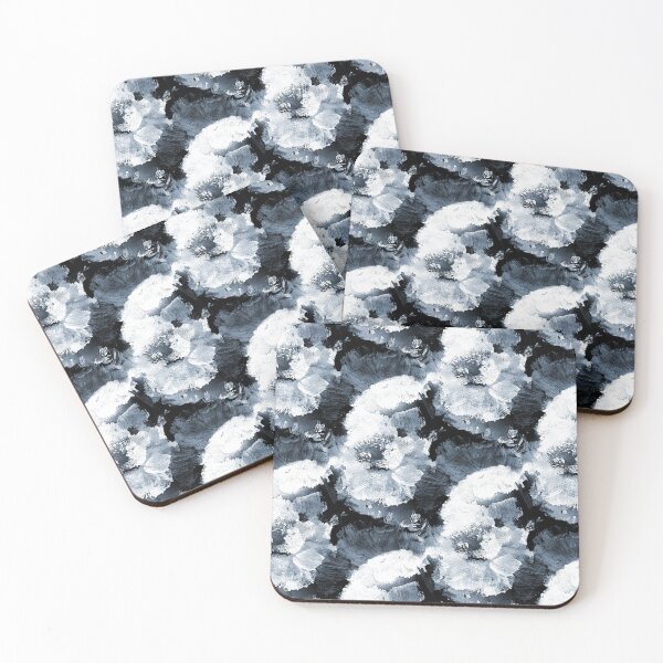 Item preview, Painterly Monochromatic Blue Floral Abstract Pattern designed and sold by Artistestella.