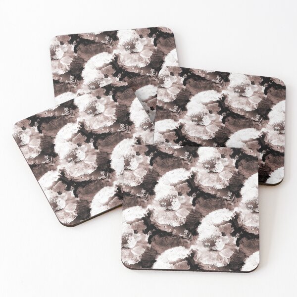 Item preview, Painterly Monochromatic Brown Floral Abstract Pattern designed and sold by Artistestella.