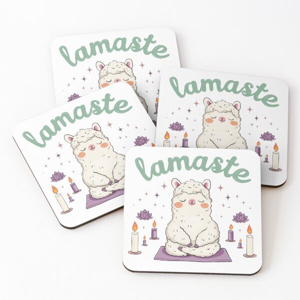 Item preview, Cute Meditating Llama Lamaste Yoga Art designed and sold by MJ ART.