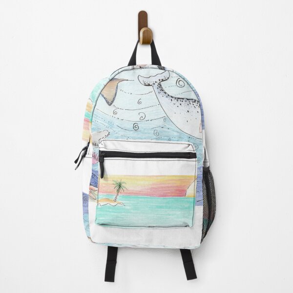 Item preview, Girl and narwhal | Sunset | Ocean | Sea life  designed and sold by aliekesdrawings.