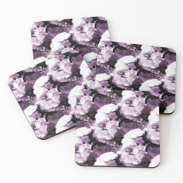 Item preview, Painterly Monochromatic Purple Floral Abstract Pattern designed and sold by Artistestella.