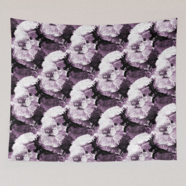 Item preview, Painterly Monochromatic Purple Floral Abstract Pattern designed and sold by Artistestella.