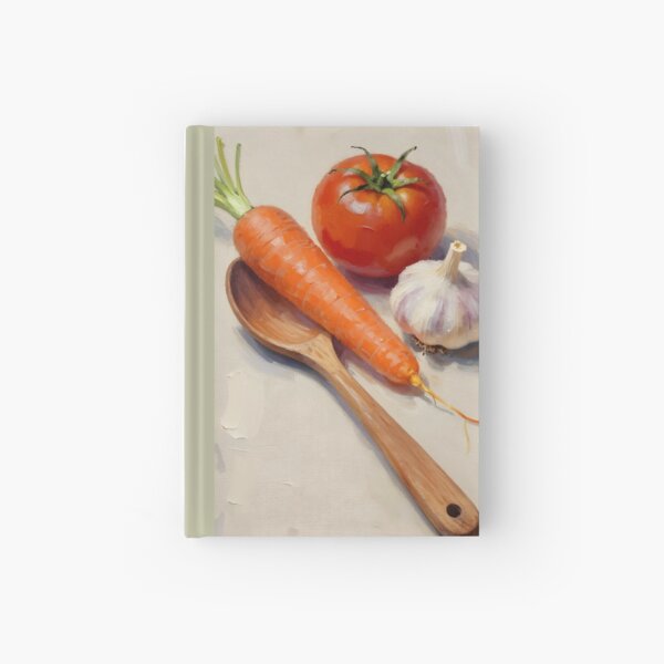 Item preview, Wooden Spoon with Garden Vegetables — Folk Art Kitchen Print designed and sold by Kelvin Hughes Design.