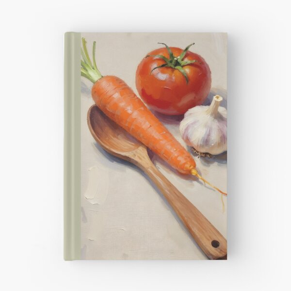 Item preview, Wooden Spoon with Garden Vegetables — Folk Art Kitchen Print designed and sold by Kelvin Hughes Design.
