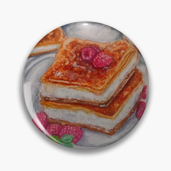 Item preview, Cheesecake Crescent rolls Watercolor Food illustration  designed and sold by happiartworks .