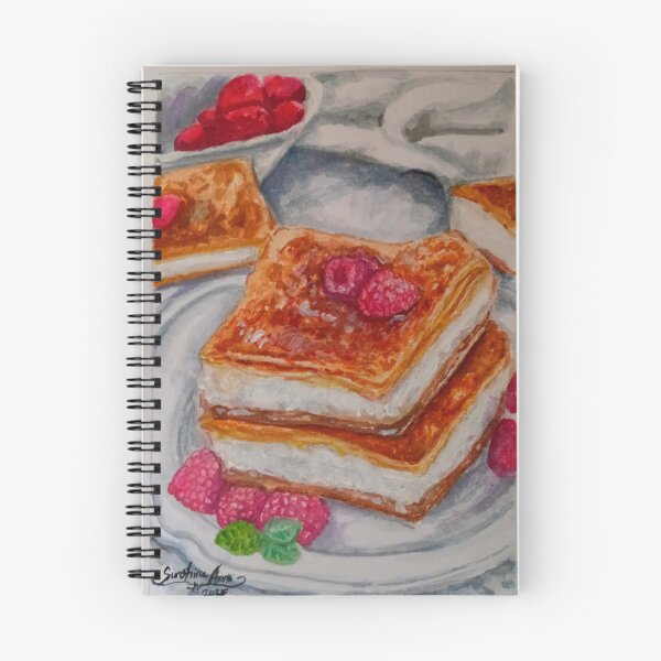 Item preview, Cheesecake Crescent rolls Watercolor Food illustration  designed and sold by happiartworks .