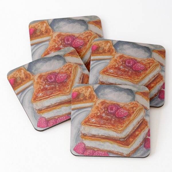 Item preview, Cheesecake Crescent rolls Watercolor Food illustration  designed and sold by happiartworks .