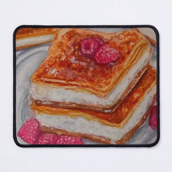 Item preview, Cheesecake Crescent rolls Watercolor Food illustration designed and sold by happiartworks .