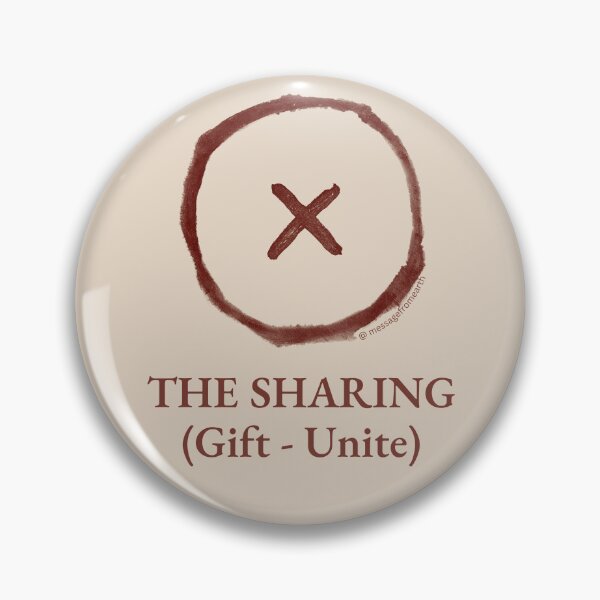 Item preview, Sharing - Neolithic Cipher - Gift and Unite - Minimalist T-Shirt - #1 designed and sold by Message from Earth.