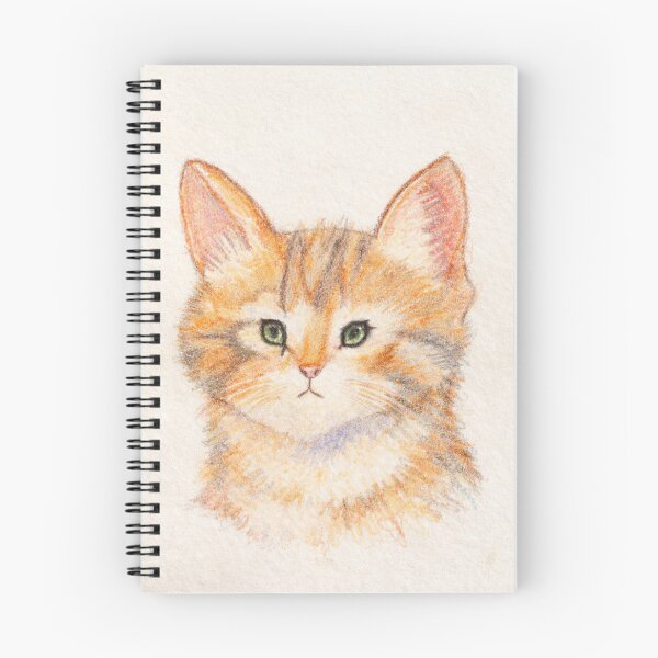 Item preview, Cute Ginger Kitten Drawing Illustration designed and sold by SolaraNature.