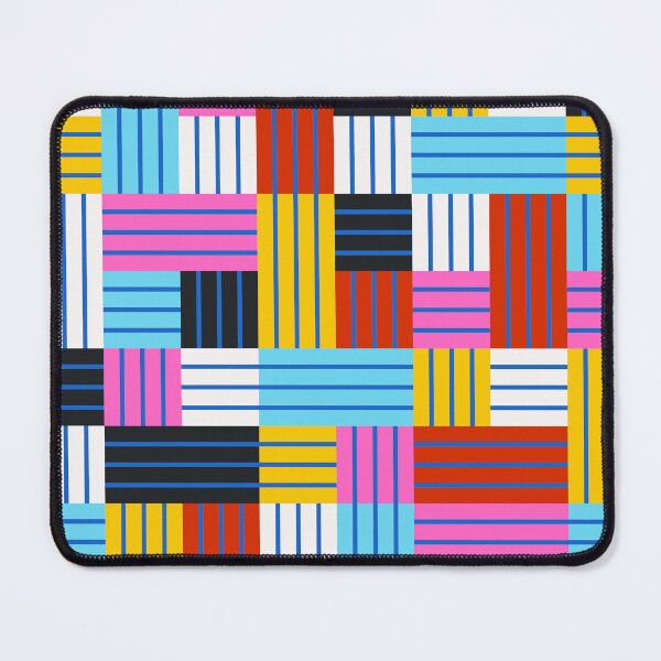 Item preview, Playful Geometric Stripe Patchwork Pattern designed and sold by nuchz.