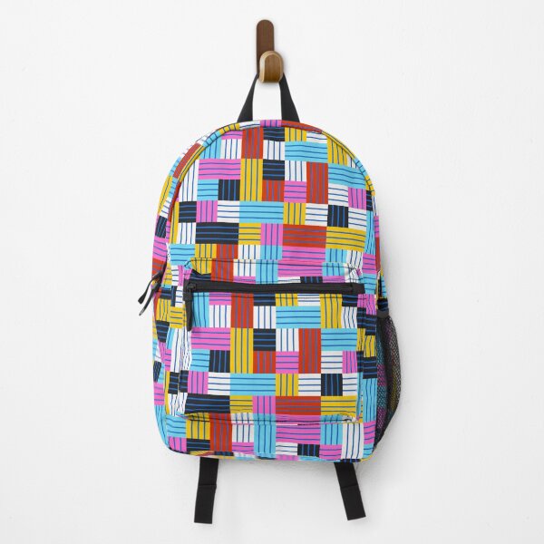 Item preview, Playful Geometric Stripe Patchwork Pattern designed and sold by nuchz.