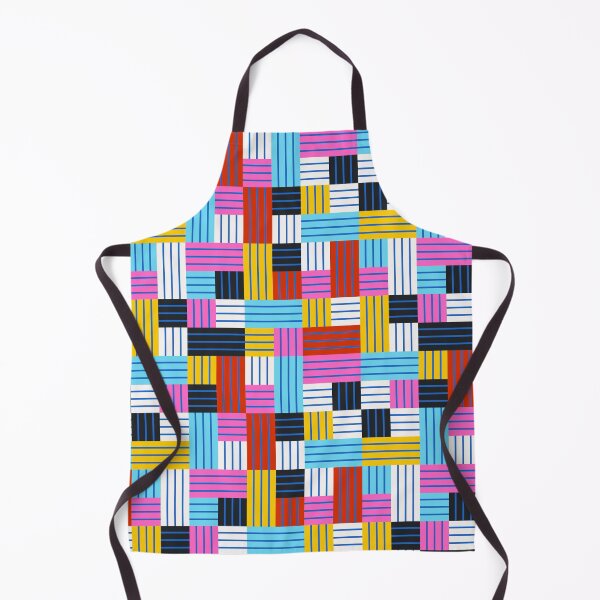 Item preview, Playful Geometric Stripe Patchwork Pattern designed and sold by nuchz.