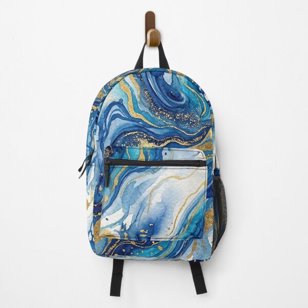 Item preview, Blue Gold Marble Pattern Luxury Fluid Art Abstract Navy and Gold Design designed and sold by NdesignTrend.