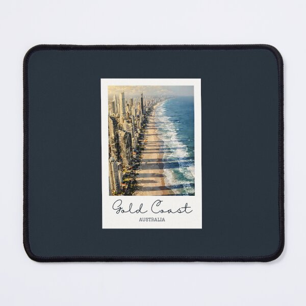 Item preview, Gold Coast Waterfront Skyline Beach - Vintage Souvenir designed and sold by twentytwo ART souvenir designs.