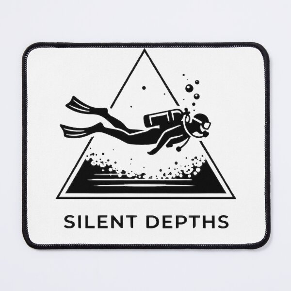 Item preview, Silent Depths – Minimalist Scuba Diver Ocean Exploration Shirt designed and sold by Brinevex Co..