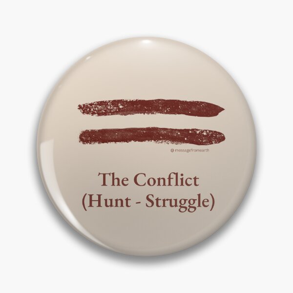 Item preview, Conflict - Neolithic Cipher - Hunt and Struggle - Minimalist T-Shirt - #1 designed and sold by Message from Earth.