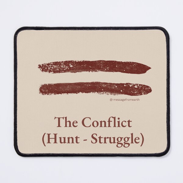 Item preview, Conflict - Neolithic Cipher - Hunt and Struggle - Minimalist T-Shirt - #1 designed and sold by Message from Earth.