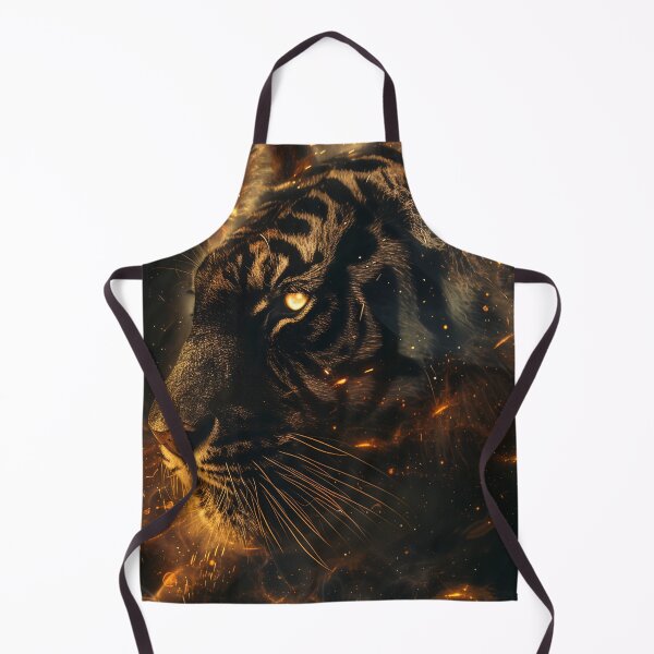 Item preview, Fiery Tiger Glowing Eyes Portrait designed and sold by QuantumDrift.
