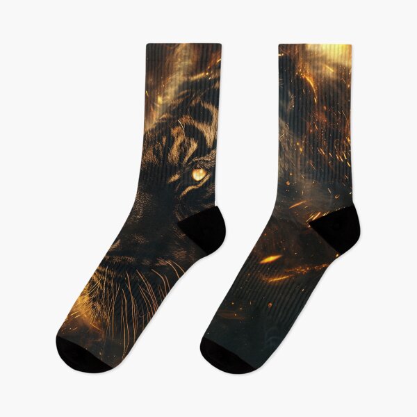 Item preview, Fiery Tiger Glowing Eyes Portrait designed and sold by QuantumDrift.