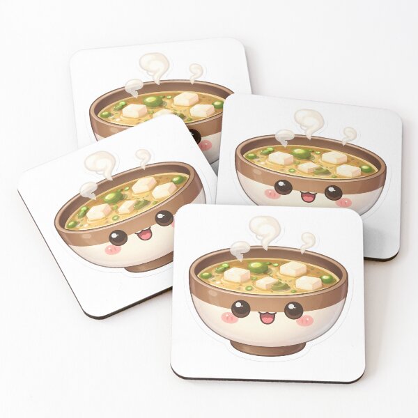 Item preview, Cute Kawaii Miso Soup – Japanese Food Lover Sticker designed and sold by DesignEG.