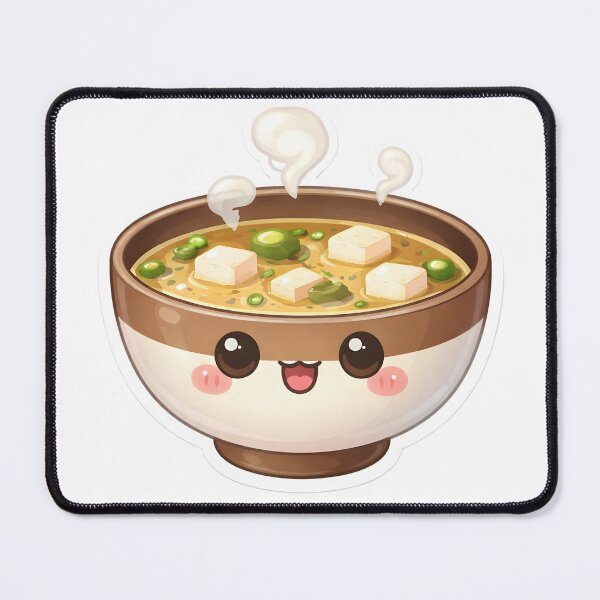 Item preview, Cute Kawaii Miso Soup – Japanese Food Lover Sticker designed and sold by DesignEG.