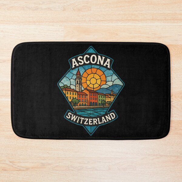 Item preview, Ascona Switzerland Stained Glass Art Travel designed and sold by TomFrontierArt.